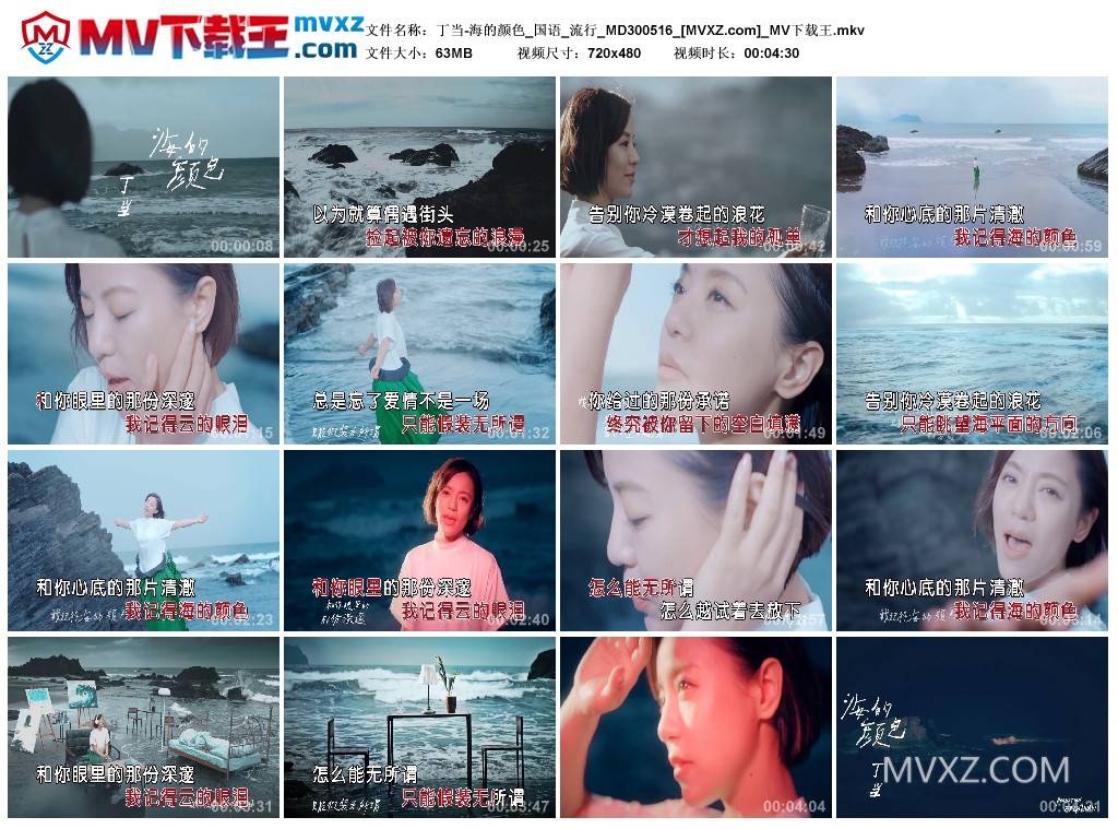 丁当-海的颜色_国语_流行_MD300516